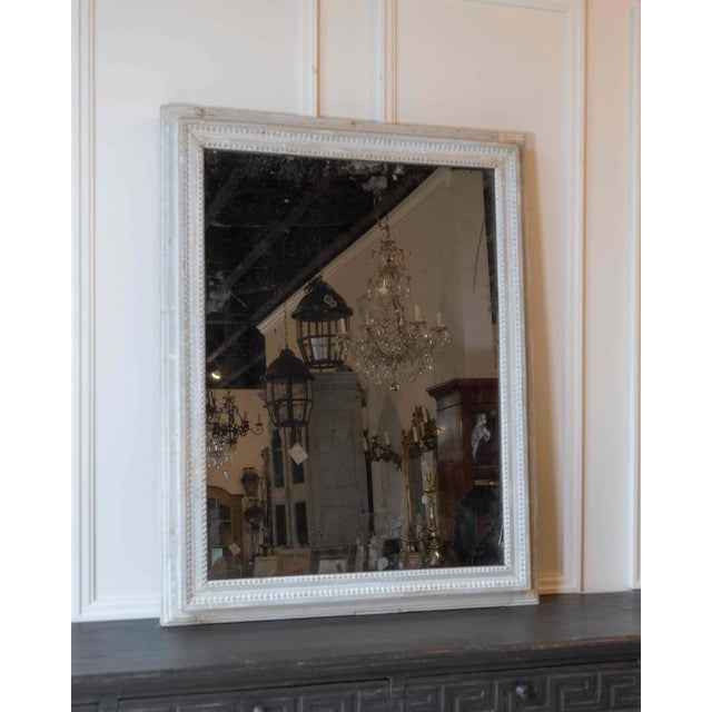French 18th Century Louis XVI Painted Mirror with Original Glass For Sale In Atlanta - Image 6 of 8