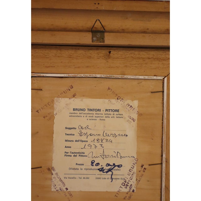 Bruno Tintori, Houses, Oil on Plywood, 1973, Framed For Sale - Image 13 of 14