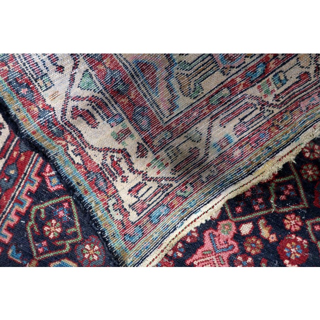 Antique Persian Hamadan Handmade Rug 3.8' X 6.7' 1920s For Sale In New York - Image 6 of 13