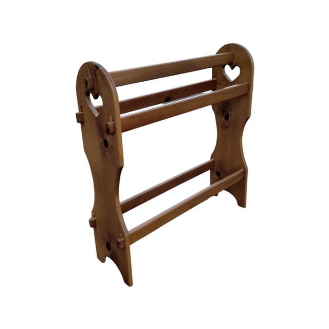 Mid-Century Solid Pine Quilt and Blanket Rack For Sale In Washington DC - Image 6 of 8