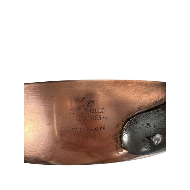 Early 20th Century French Copper Skillet 9 Inch Marked Metaux Ouvres France For Sale - Image 12 of 18
