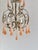 Mid-Century Modern Venetian Style Beaded Brass Chandelier with Pink Murano Glass Drops, Italy, 1950s For Sale - Image 3 of 18