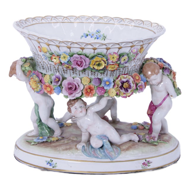 Early 20th Century Von Schierholz German 2 Piece Centerpiece Bowl For Sale