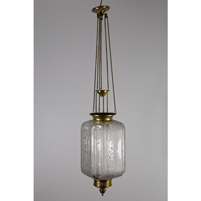Antique French Glass Lantern from Cristalleries De Baccarat, 1890 For Sale - Image 11 of 11