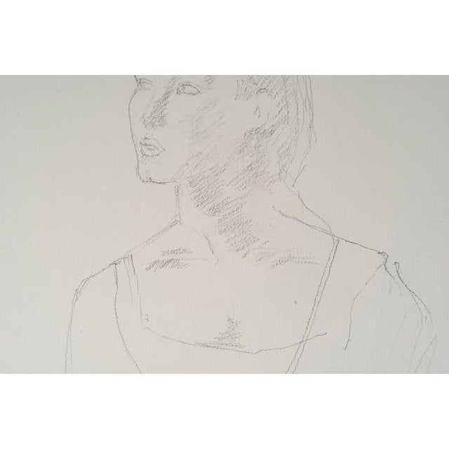Unknown, Depicting the Face of a Young Woman, 20th Century, Drawing on Paper For Sale - Image 3 of 6