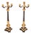 4-Light Candelabras in Gilt Bronze, France, 1870s, Set of 2 For Sale