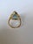 Set in 18k Gold, Carved Aquamarine & Rose Cut Diamonds Cocktail Engagement Ring, Size 7 For Sale - Image 4 of 10