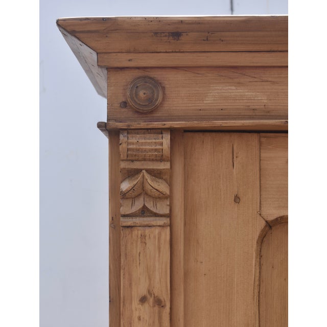 Brown Pine Two Door Armoire, Hungary For Sale - Image 8 of 15