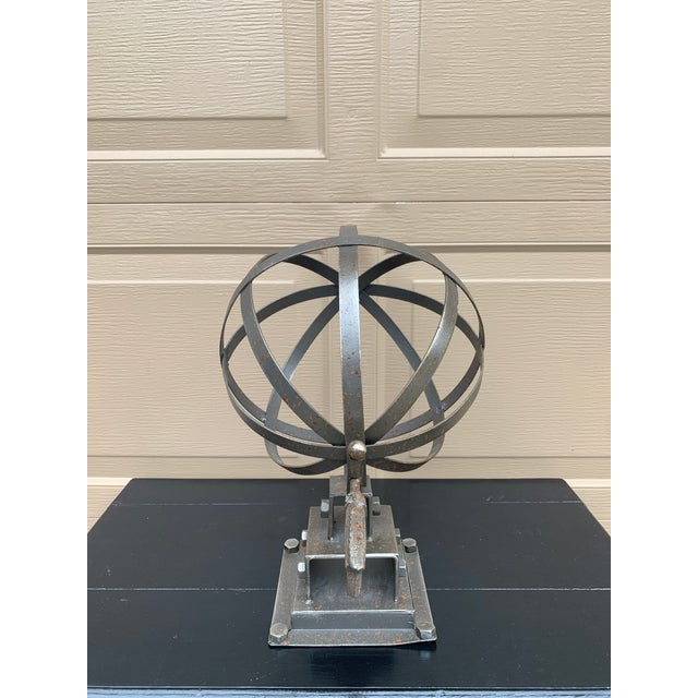 Contemporary Iron Garden Armillary Sundial For Sale - Image 10 of 11