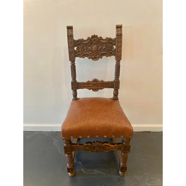 Wood French Renaissance Revival Dining Chairs- Set of 8 For Sale - Image 7 of 13