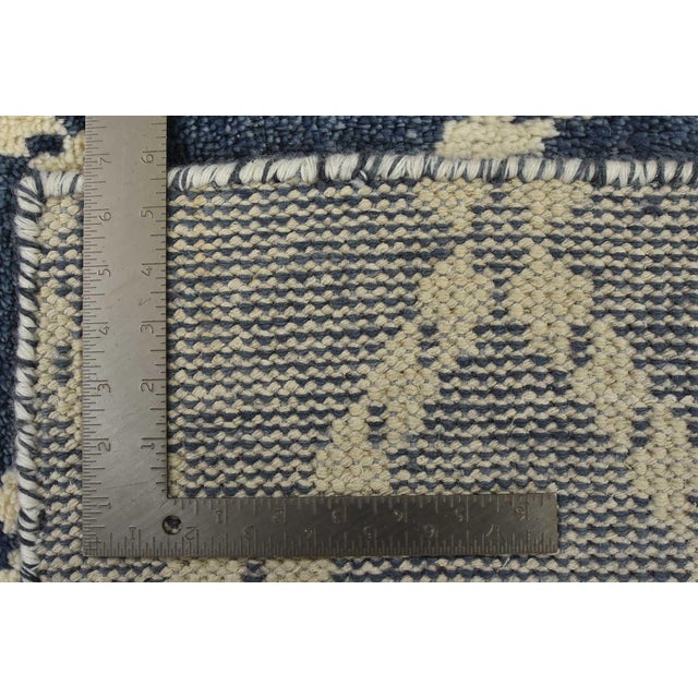 Moroccan Rug 7’11” X 10’8” Blue Wool Contemporary Hand-Knotted Carpet For Sale - Image 15 of 15