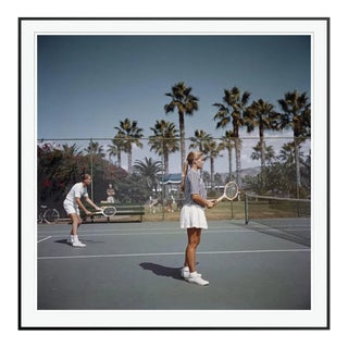 Tennis in San Diego 1956 by Slim Aarons Framed C Print For Sale