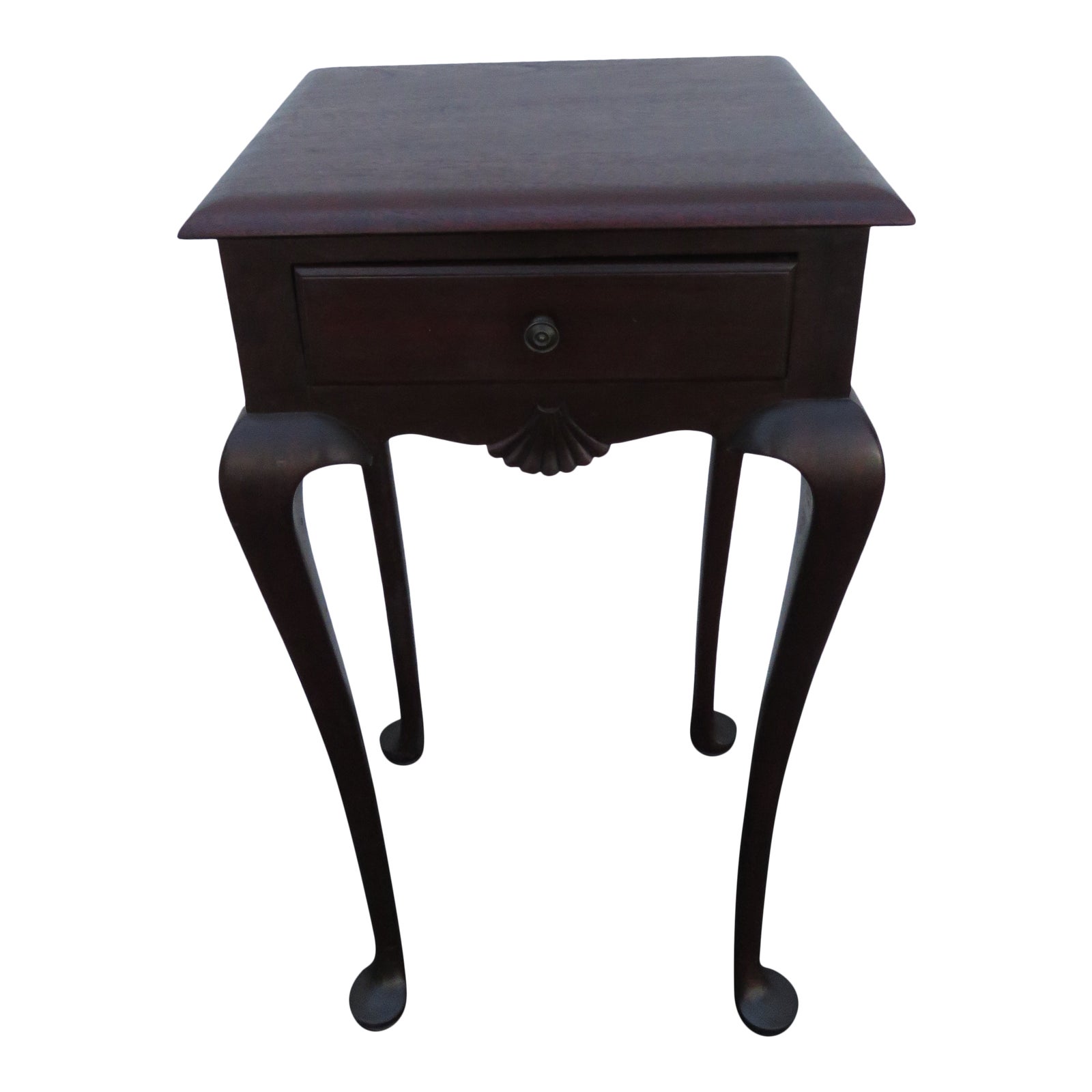 Solid Mahogany Queen Anne Nightstand Side End Table Chairish