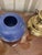 Emilia Castillo 1993 Plata Pura Cobalt Blue Porcelain & Pure Silver Overlay 6” Wildlife Vase. For Sale - Image 11 of 12