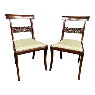 Potthast Mahogany Side Chairs Pair For Sale