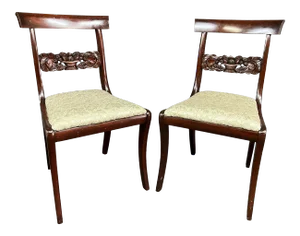 Potthast Mahogany Side Chairs Pair