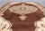 Mid 20th Century Brown Background Floral Medallion Vintage Turkish Kars Rug in Ivory and Taupe For Sale - Image 12 of 14