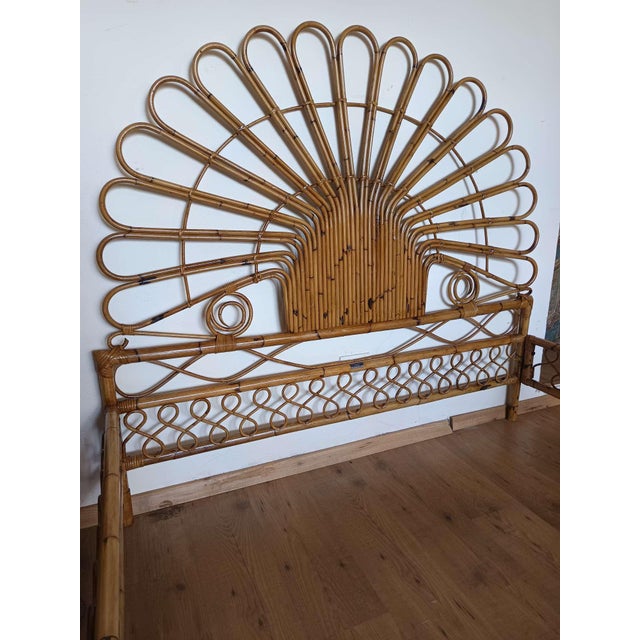 Boho Chic Mid-Century Bamboo Bed, 1960s For Sale - Image 3 of 8