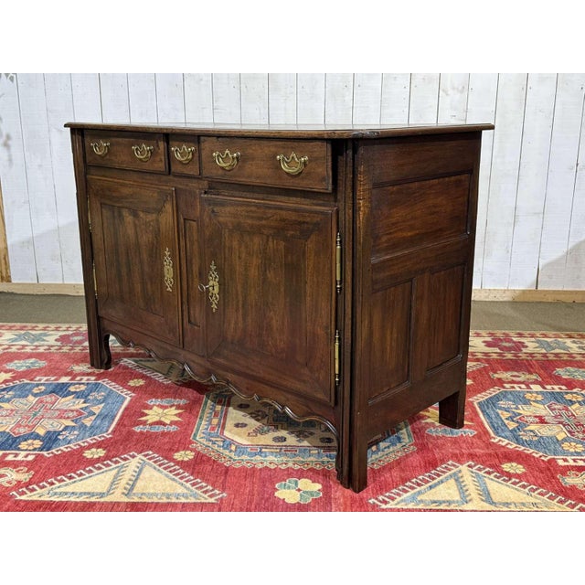 Antique Malouin Mahogany and Poplar Buffet, 1800s For Sale - Image 17 of 18
