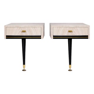 Mid-Century Formica Floating Bedside Tables, 1960s, Set of 2 For Sale