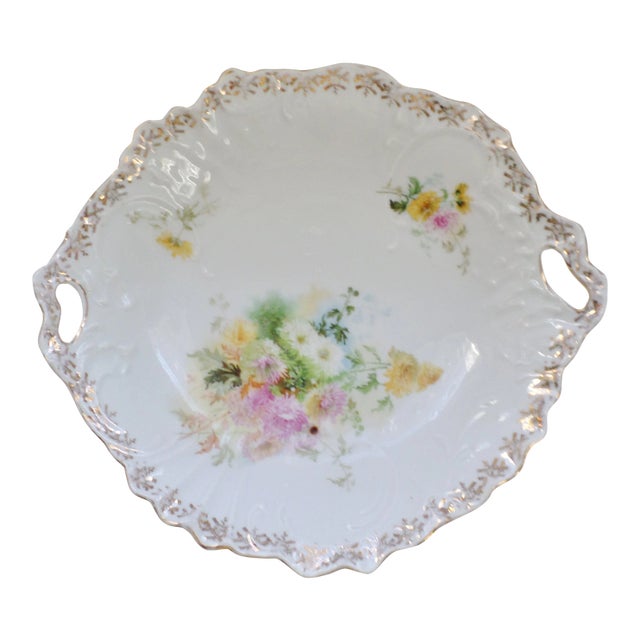 Carl Tielsch Ct German Porcelain Serving Bowl With Handles For Sale