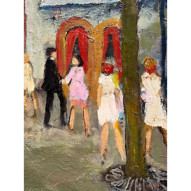 Adolfo Carducci, Carriages on the Street, Oil on Canvas For Sale - Image 5 of 16