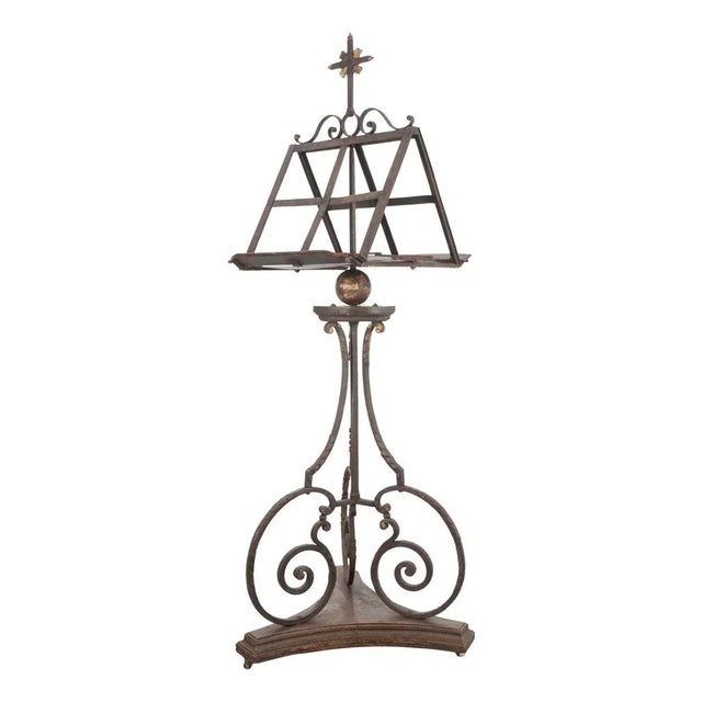 French French 18th Century Double-Sided Wrought Iron Lectern For Sale - Image 3 of 12