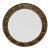 Gilded Metal Floral Medallion Wall Mirror, 26.5 Inches For Sale