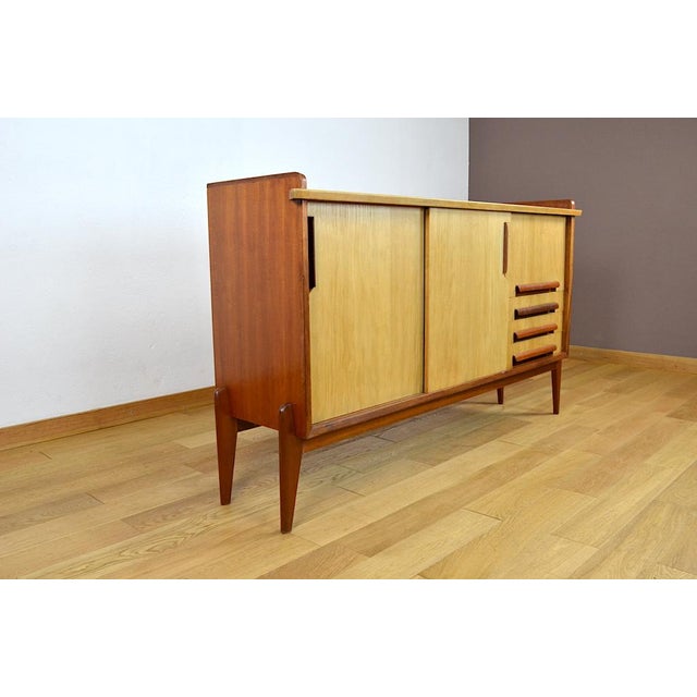 Vintage Compass Leg Sideboard Eros Edition by Gustave Gautier, 1950 For Sale - Image 6 of 13
