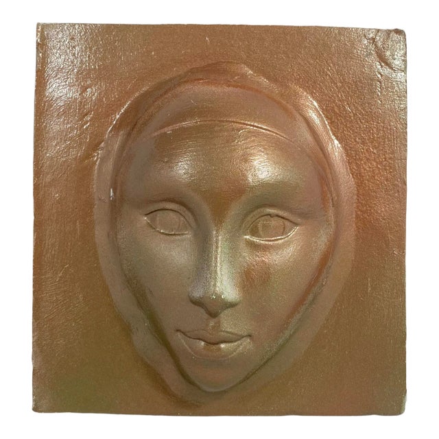 Studio Pottery Wall Face Sculpture For Sale