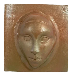 Studio Pottery Wall Face Sculpture