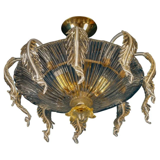 Venetian Murano Glass Chandelier or Ceiling Light, 1970 For Sale - Image 12 of 12