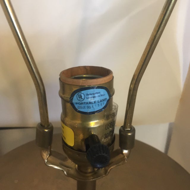 Chapman Manufacturing Company Chapman Heavy Fluted Brass Lamp For Sale - Image 4 of 10