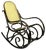 Vintage Brown Rocking Chair attributed to Michael Thonet For Sale