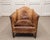 French Sheep Leather and Velvet Lounge Chair in the style of Louis Chambry, 1920s For Sale - Image 4 of 12