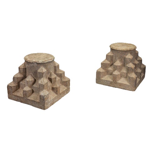 Architectural Column Bases, 1850s, Set of 2 For Sale