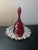Glass 1970s Signed Fenton Handpainted Ruby Red Glass Bell Figurine For Sale - Image 7 of 7