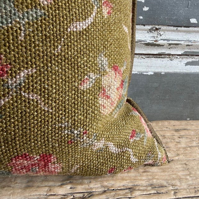 French French Linen Lumbar- Jardin Bronze For Sale - Image 3 of 5