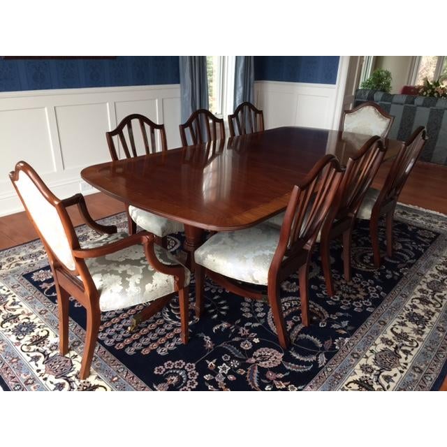 Baker Furniture Mahogany Dining Table and Chairs Set of 9 Chairish