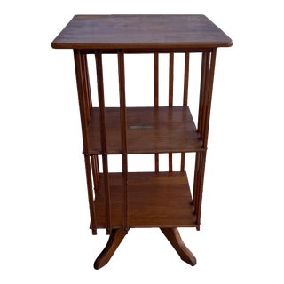 Mid 20th Century Large Vintage Art Deco Revolving Bookcase For Sale