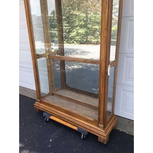 Pulaski Oak Mirrored Curio Display Chairish