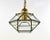 Mid-Century Brass and Glass Lantern For Sale - Image 3 of 6