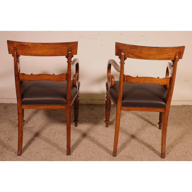 Brown William IV Mahogany Armchairs, 1830s, Set of 2 For Sale - Image 8 of 11
