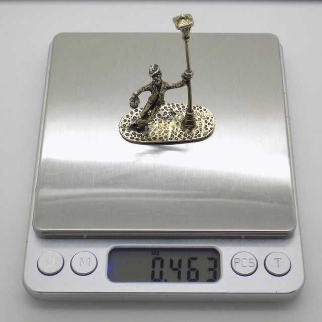 Vintage Italian Silver Drunken Man Figurine, 1980s For Sale - Image 10 of 12