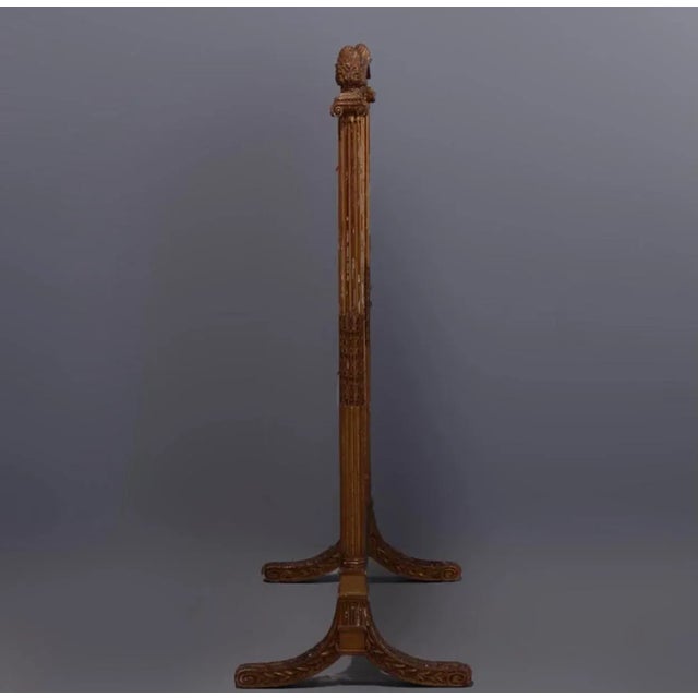 Antique French Louis XVI Style Gilt Wood & Pictorial Needlepoint Fire Screen, 19th Century For Sale - Image 10 of 11