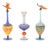 Beau Barrett Art Glass Perfume Bottles, 3 For Sale