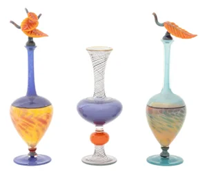 Beau Barrett Art Glass Perfume Bottles, 3