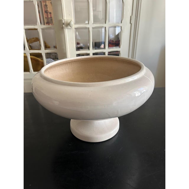 large ceramic bowl from the 1950s in a modernist style