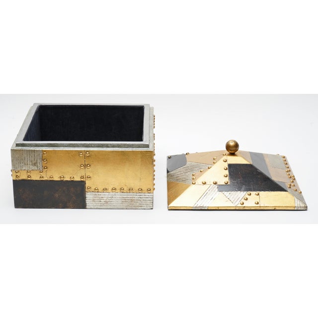 1970s Vintage Brutalist Patchwork Jewelry Box For Sale - Image 5 of 7