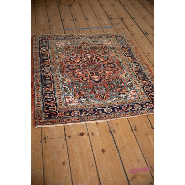 Old New House Vintage Fine Heriz Square Rug - 3'3" X 3'11" For Sale - Image 4 of 10